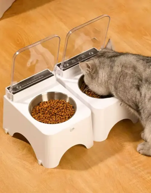 Smart Cat Bowl Pet Feeder Bowl Cat Dog Food Feeder Infrared Sensor Auto Open Cover Smart Feeder Anti-mouse Cat Food Dispenser